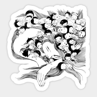 Sleeping friends Sticker